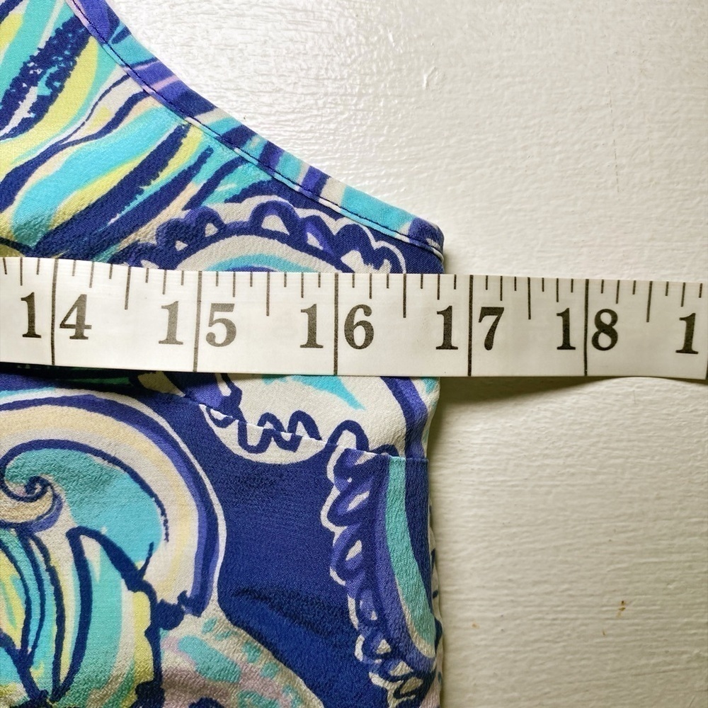 Lilly Pulitzer Lela Hanging With The Fronds Silk Slip Double V-Neck Dress - Picture 9 of 16